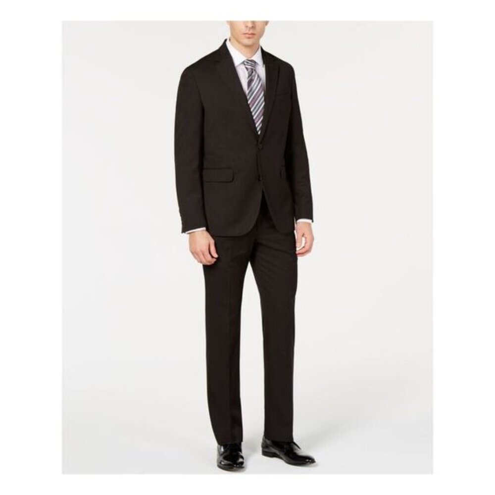 DOCKERS Men’s Pinstripe Fit 2-Piece Suit - Black